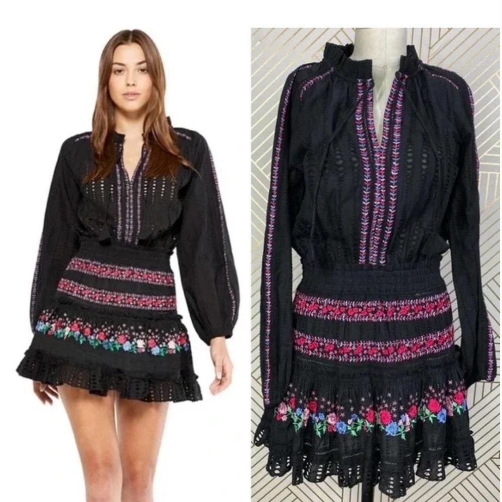 MISA Los Angeles, Manuela‎ embroidered dress size small retails $517